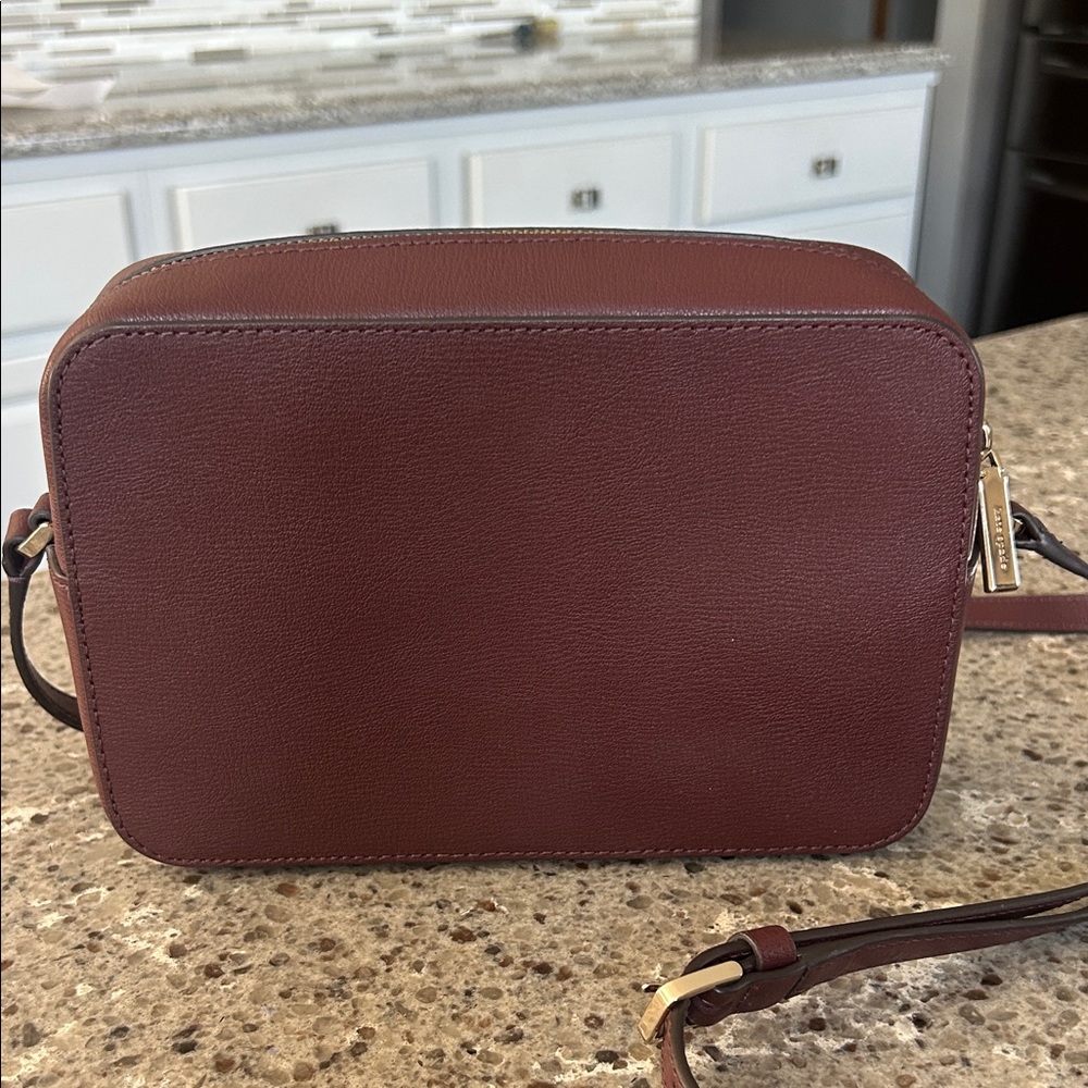 Kate Spade Harper Leather Crossbody Bag, in Cherrywood, EUC - Picture 2 of 6